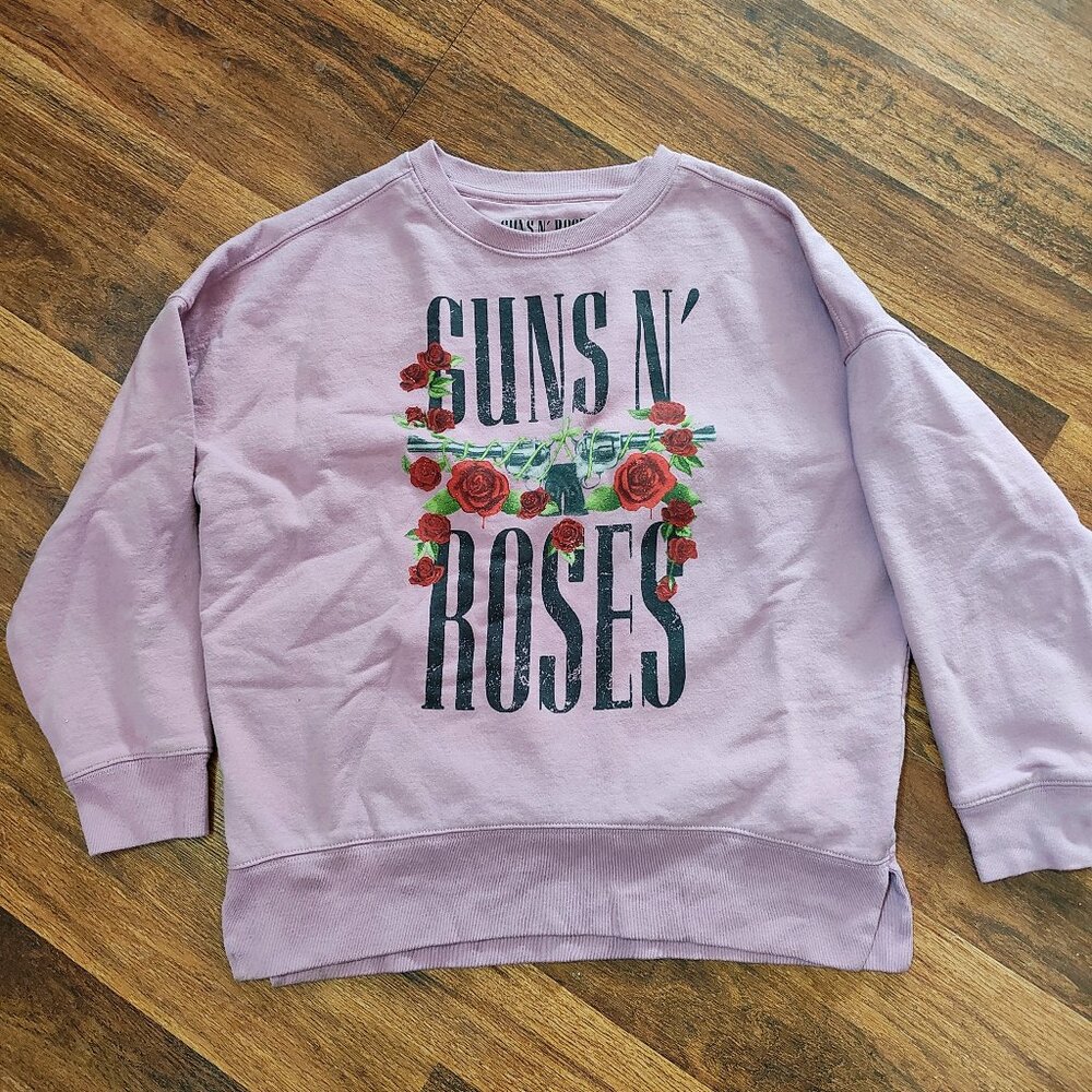 Guns N' Roses Women's Pink Graphic Long Sleeve Sweatshirt size S